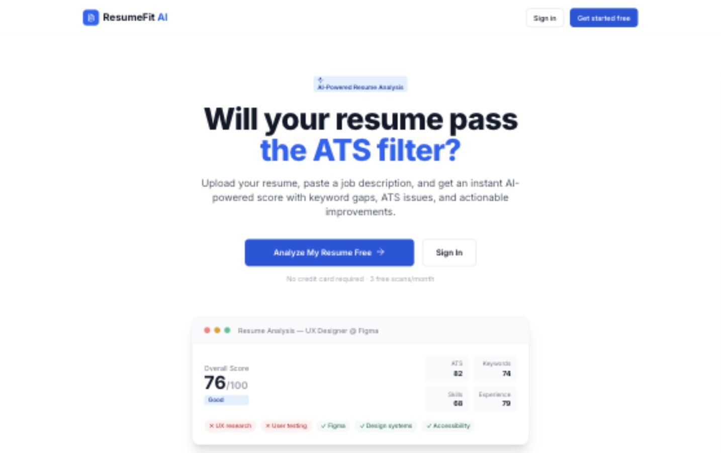 ResumeFit AI